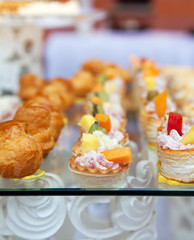 Food for cocktail on wedding party