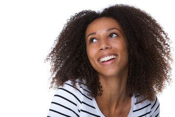 Beautiful black woman laughing