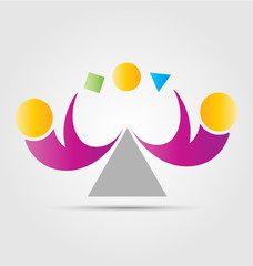 Colorful business icon