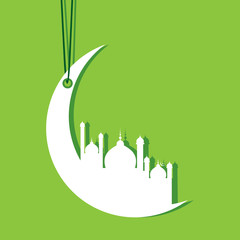 Creative Eid greeting vector illustration