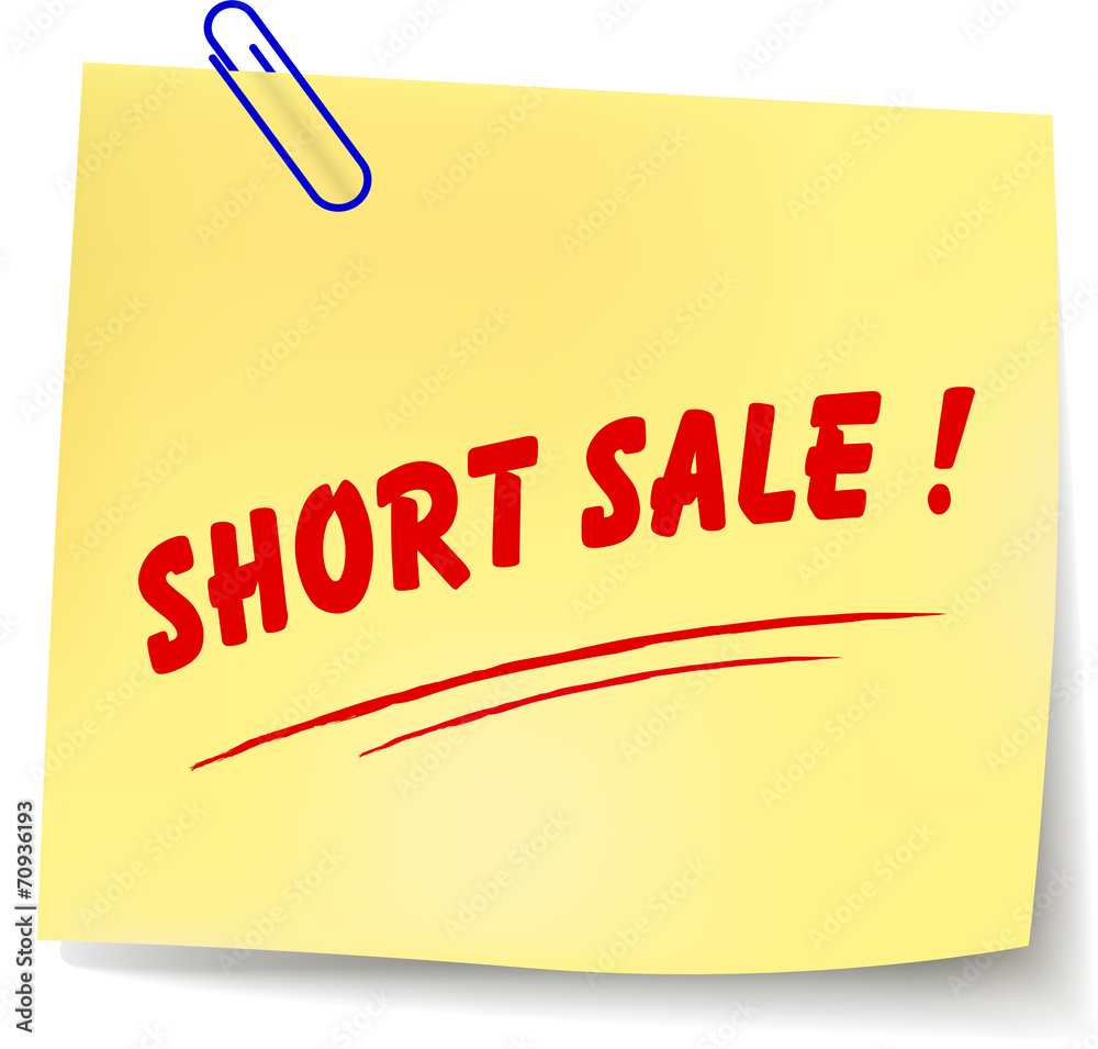 Poster Vector short sale message