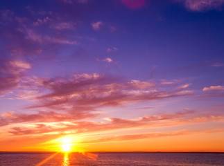Sunset Paradise Burning Skies
