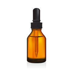 illustration of glass  bottle with pipe dropper vector
