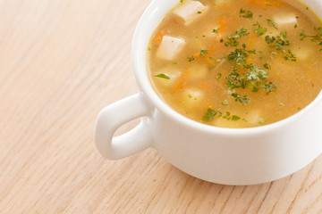 soup with croutons