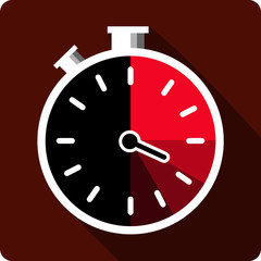 Vector Stopwatch Flat Icon