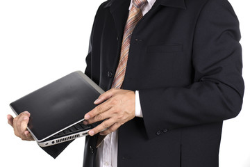 businessman with laptop