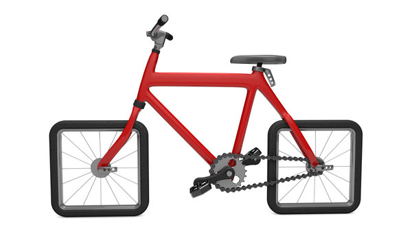 Red 3d bike