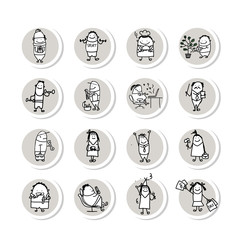 Funny people collection for your design