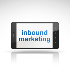 inbound marketing words on mobile phone