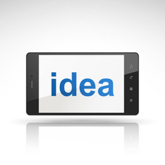 idea word on mobile phone