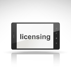 licensing word on mobile phone