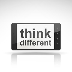 think different words on mobile phone