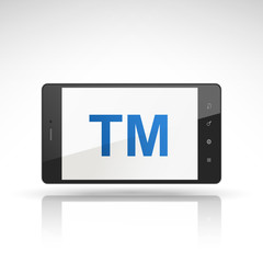 TM word on mobile phone