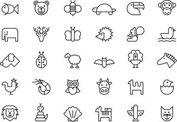 Animals icon set