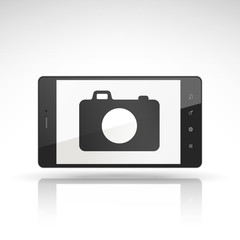 camera icon on mobile phone