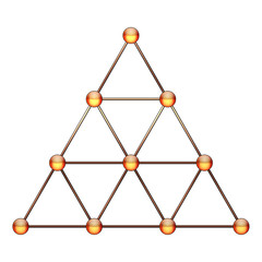 Obraz premium Tetraktys, Unit of Four - Pythagorean Symbol