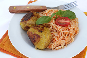 boulettes de veau et spaghettis