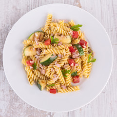 pasta cooked with vegetables