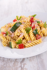 pasta cooked with vegetables