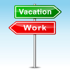 Vector vacation and work concept