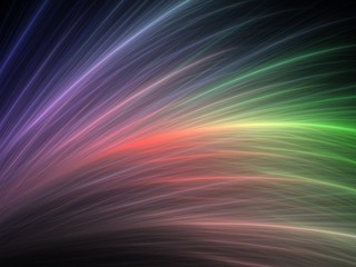Abstract rainbow design made of fractal textures on the black