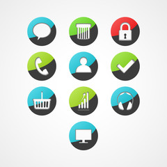 set concept web icon