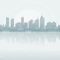 Silhouette background city