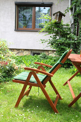 Chair in garden