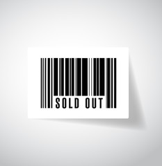sold out bar code illustration design