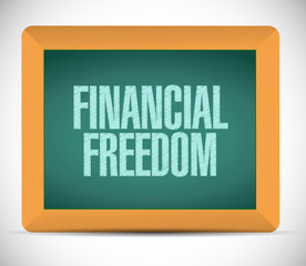 financial freedom message illustration design