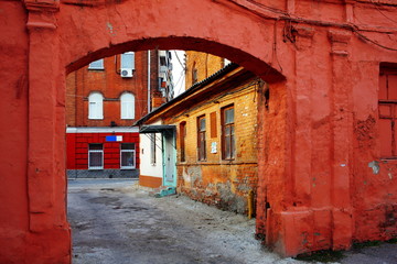 Fototapeta na wymiar the old street doors which wore out from time