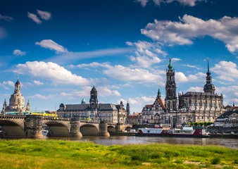 Poster De oude stad van Dresden, Duitsland. © seqoya