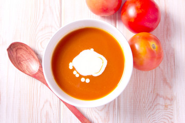 tomato soup top view