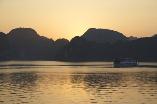 Halong Bay at Sunset