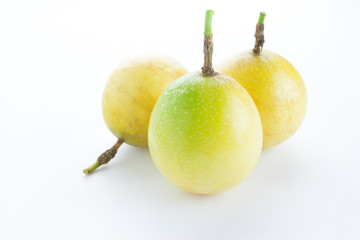 Passion fruit isolated on white background