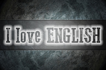 I Love English Concept