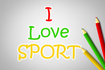 I Love Sport Concept