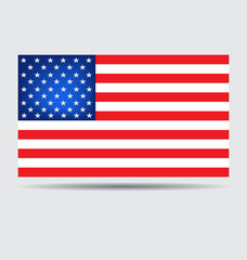 American Flag for Independence Day. Vector illustration