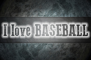 I Love Baseball Concept