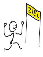 Strichmännchen kommt ins Ziel