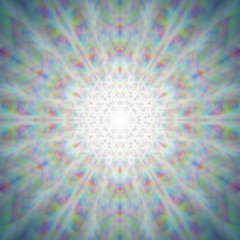 Mystic shiny dandelion mandala