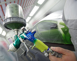 cabine de peinture - pistolet