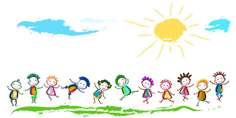 Obraz na płótnie Canvas happy children