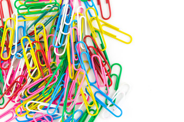 paperclips isolated on white background