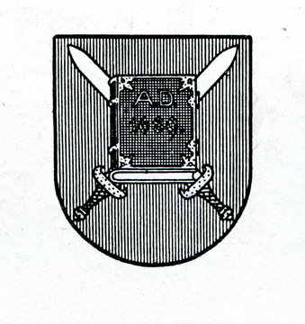 Coat of arms of Aluksne, Latvia ca. 1930