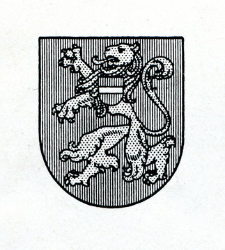 Coat of arms of Bauska, Latvia ca. 1930