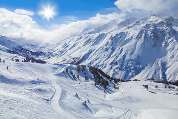 Fototapeta na wymiar Mountain ski resort Hochgurgl Austria