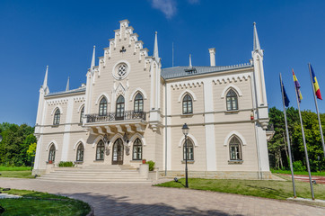 Alexandru Ioan Cuza's Palace in Ruginoasa in a neogothic style