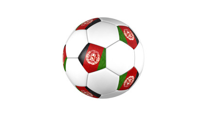 Afghanistan soccer ball on white background