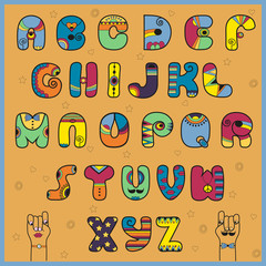 Vector illustration of alphabet
